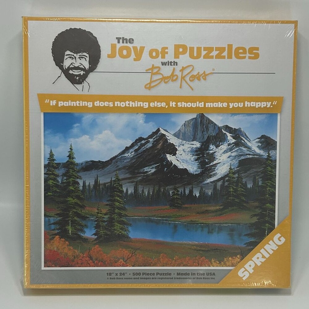Bob Ross The Joy of Puzzles Spring 500 Piece Jigsaw Puzzle Wellspring 18 x 24